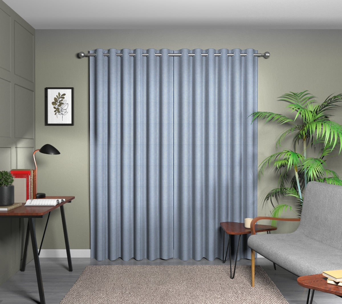 Arlington Cobalt Eyelet Curtain