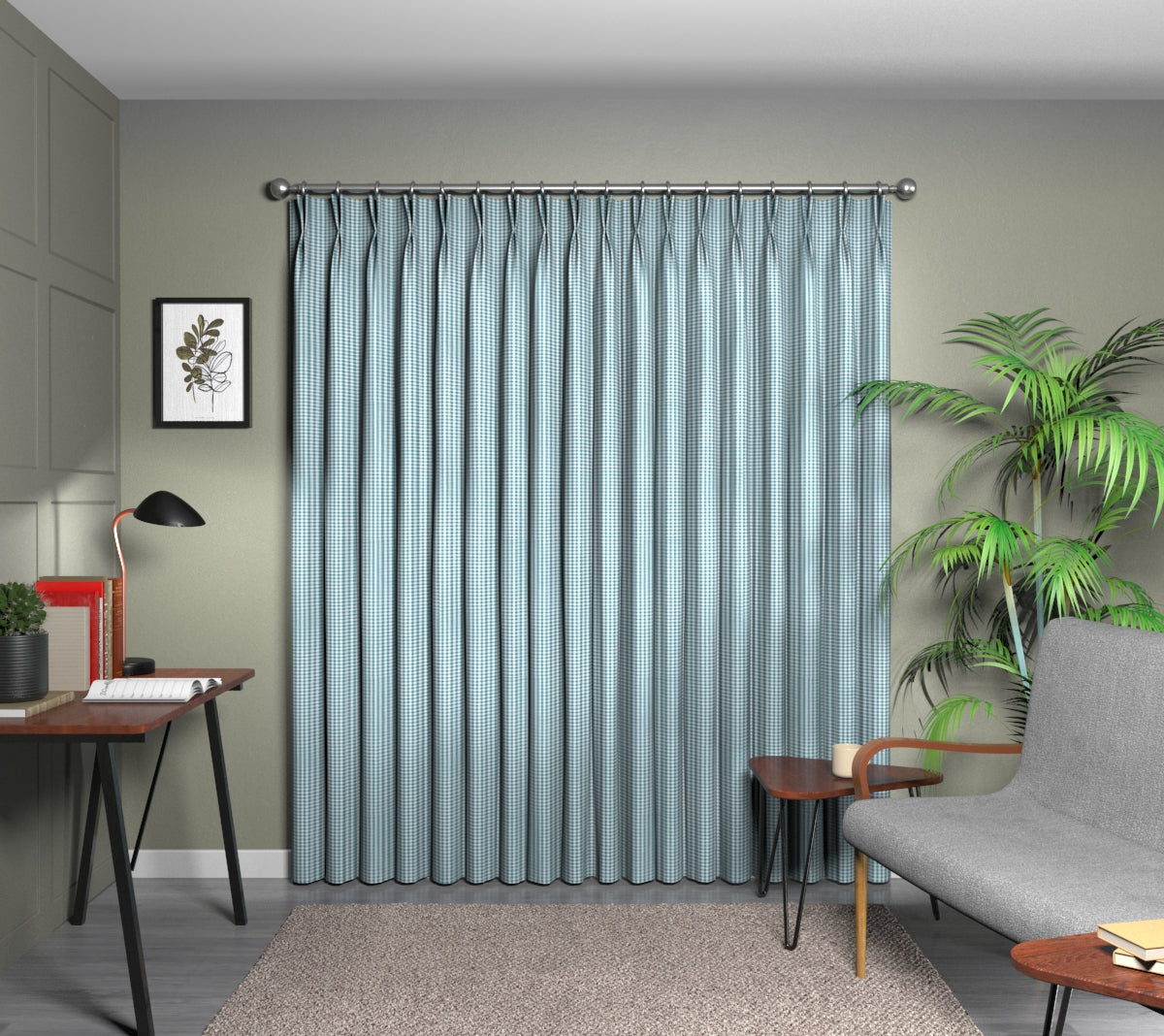 Arlington Peacock Double Pleat Curtain