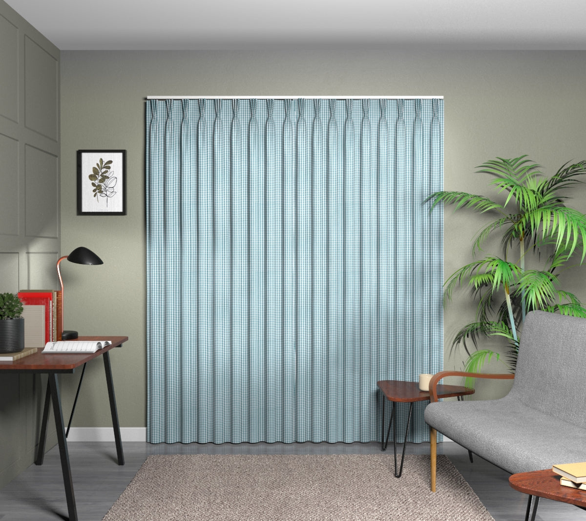 Arlington Peacock Triple Pleat Curtain