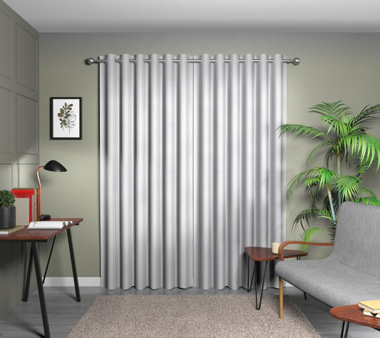 Arlington Silver Eyelet Curtain