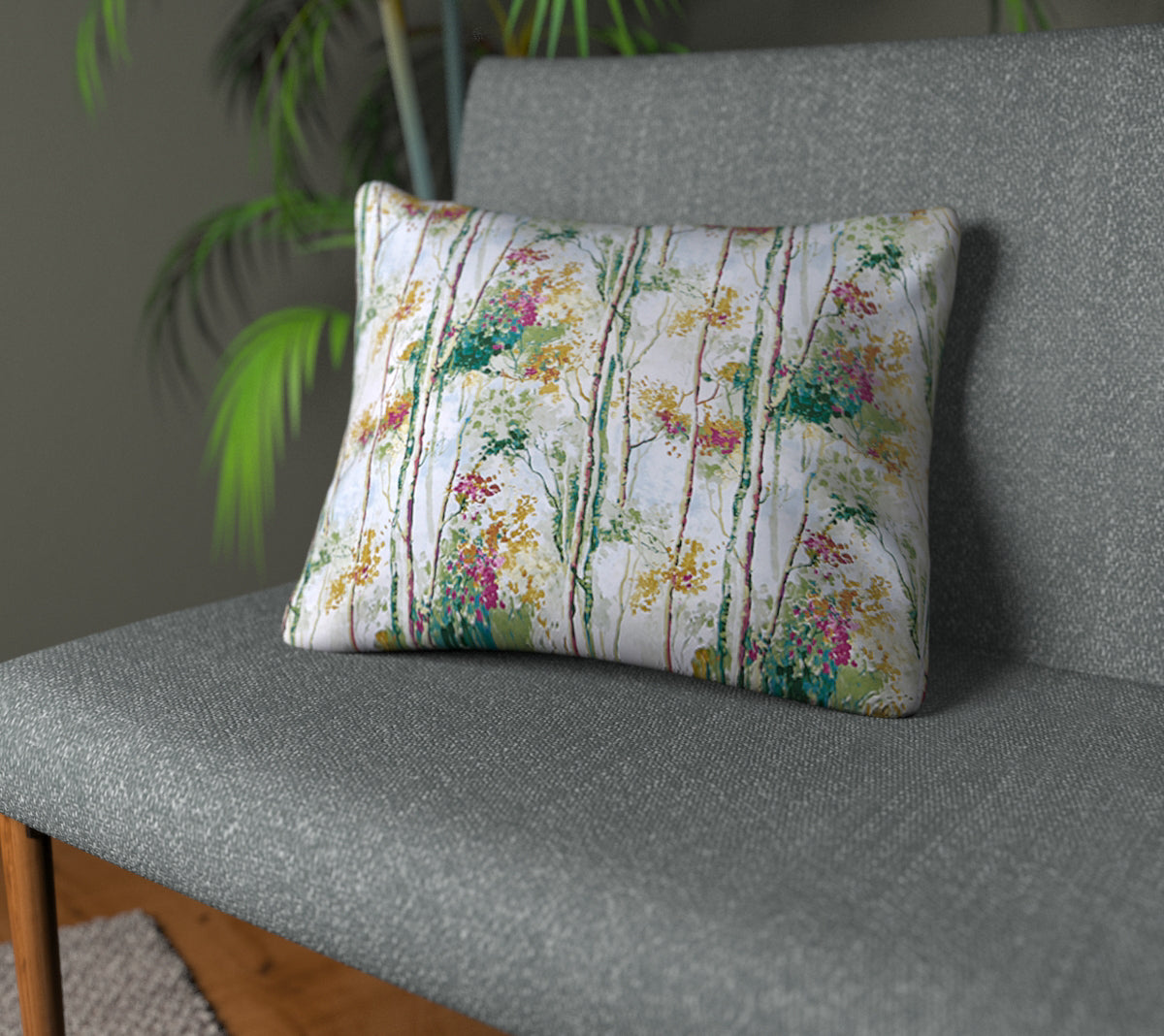 Silver Birch Orchid Plain Cushion