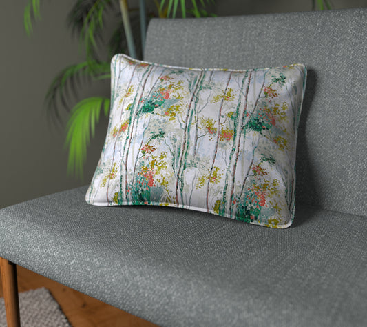 Silver Birch Willow Piped Cushion