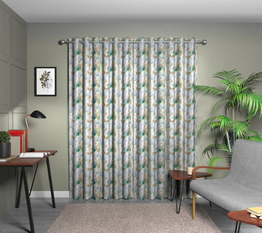 Silver Birch Willow Eyelet Curtain