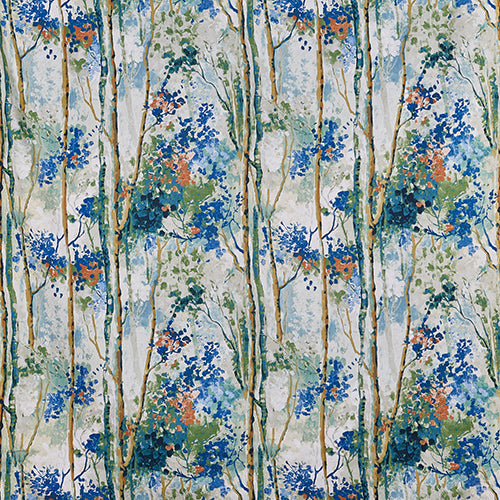 Silver Birch Sapphire Fabric Sample