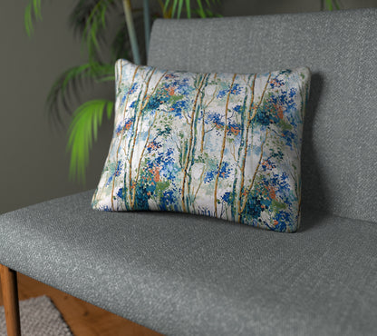 Silver Birch Sapphire Plain Cushion