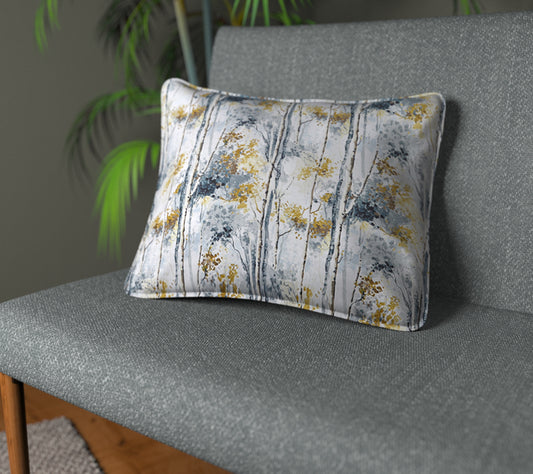 Silver Birch Shadow Piped Cushion