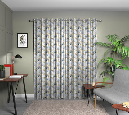 Silver Birch Shadow Eyelet Curtain