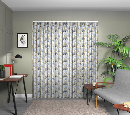 Silver Birch Shadow Triple Pleat Curtain