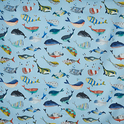 Whale Watching Pacific Fabric Sample