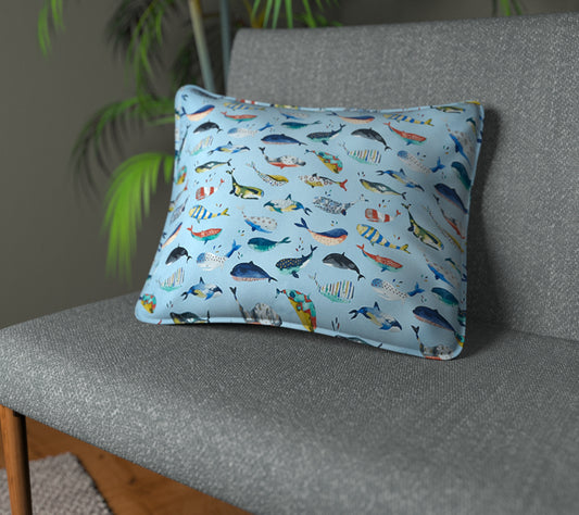 Whale Watching Pacific Piped Cushion