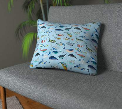 Whale Watching Pacific Plain Cushion