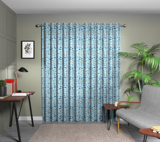 Whale Watching Pacific Eyelet Curtain