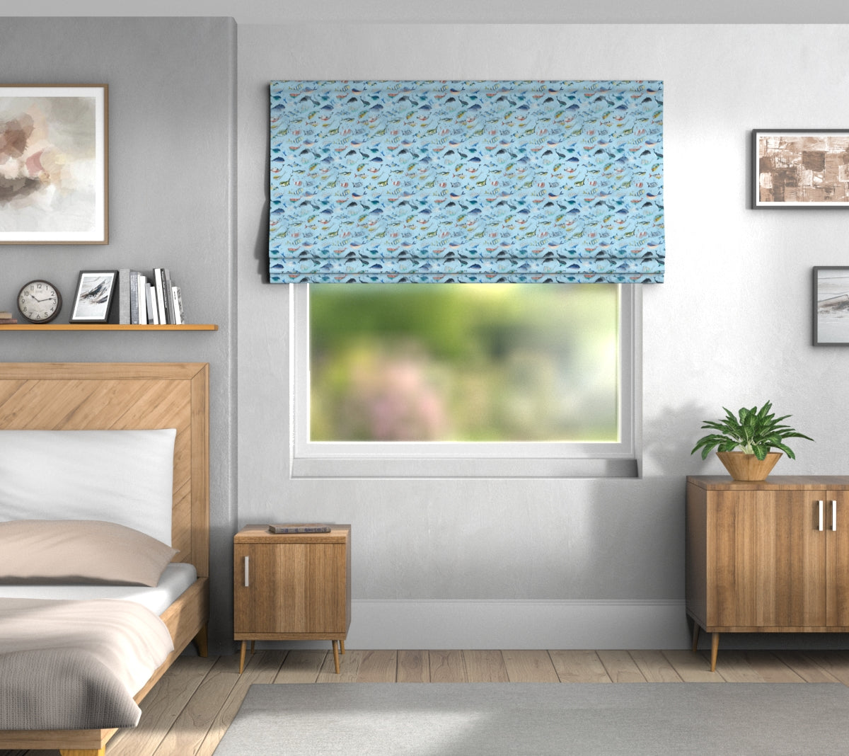 Whale Watching Pacific Roman Blind