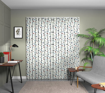 Superstar Graphite Triple Pleat Curtain