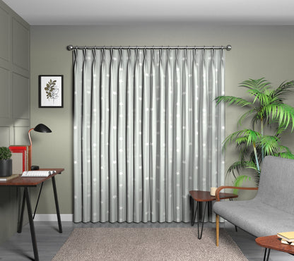 Twinkle Rubble Double Pleat Curtain