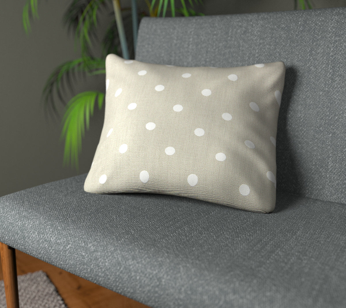 Full Stop Oatmeal Plain Cushion
