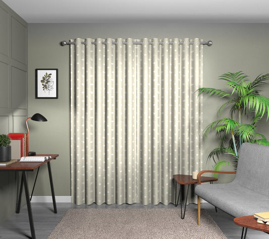Full Stop Oatmeal Eyelet Curtain