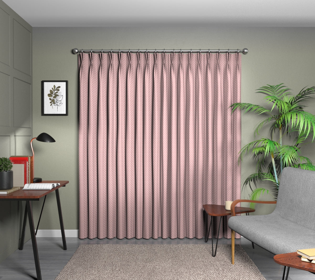 Full Stop Bon Bon Double Pleat Curtain