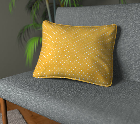 Full Stop Mustard Piped Cushion