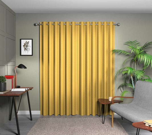 Full Stop Mustard Eyelet Curtain