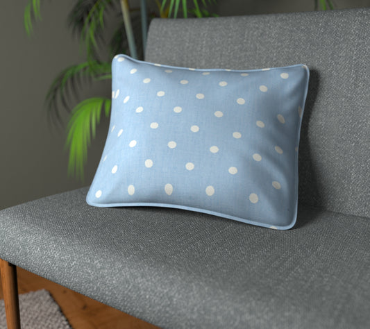 Full Stop Indigo Piped Cushion