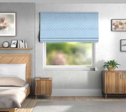 Full Stop Indigo Roman Blind