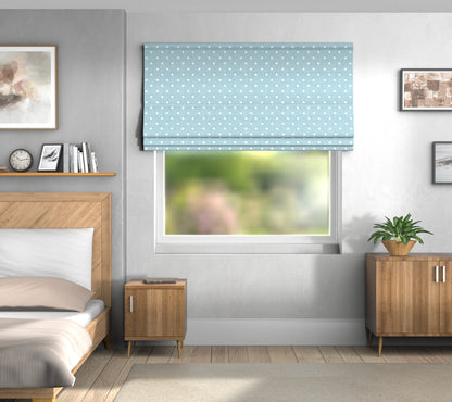 Full Stop Azure Roman Blind