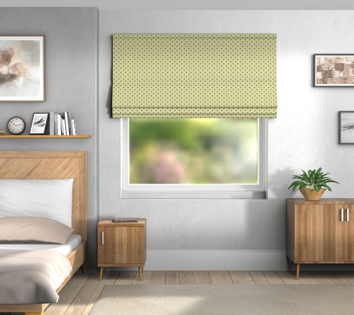 Full Stop Onyx Roman Blind