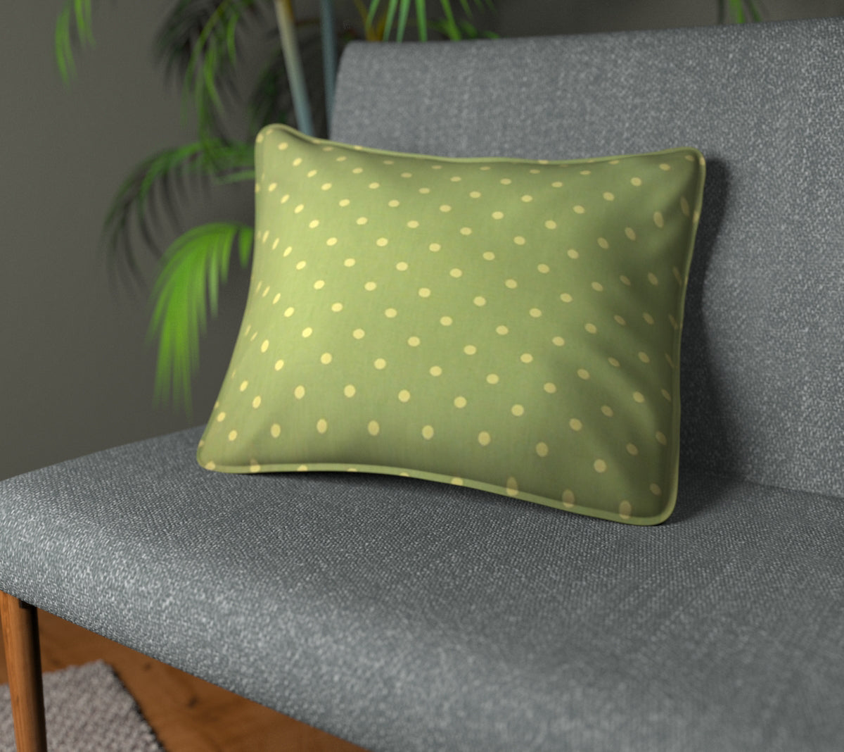 Full Stop Smoke Piped Cushion