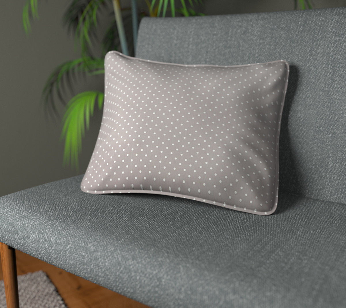 Full Stop Chrome Piped Cushion