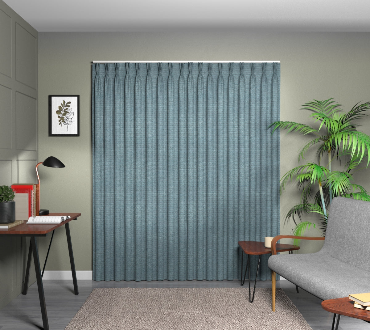 Logan Glacier Triple Pleat Curtain