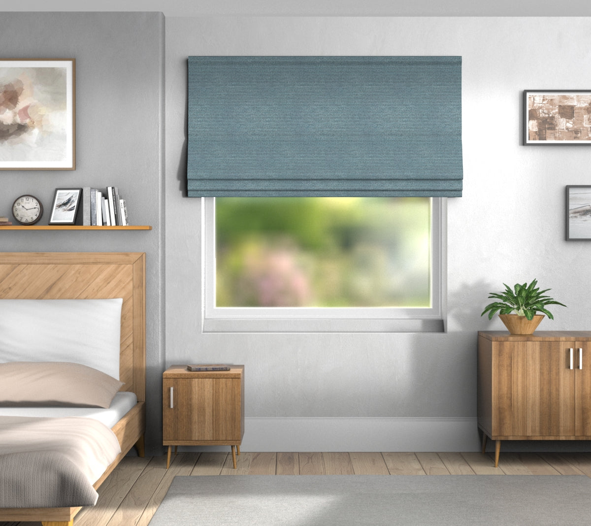 Logan Glacier Default Roman Blind