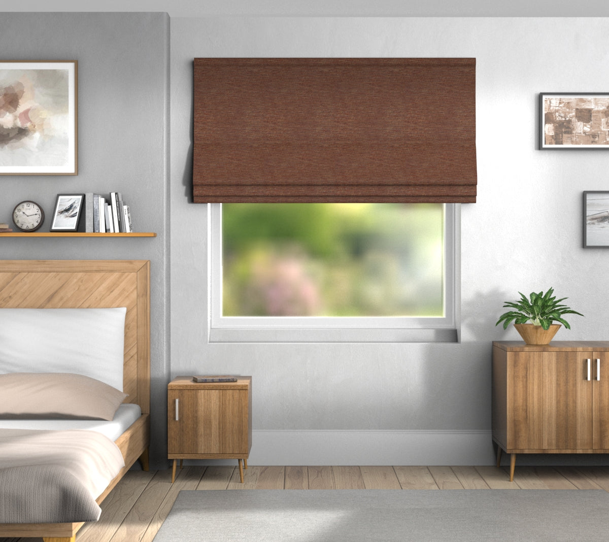 Logan Nutmeg Default Roman Blind