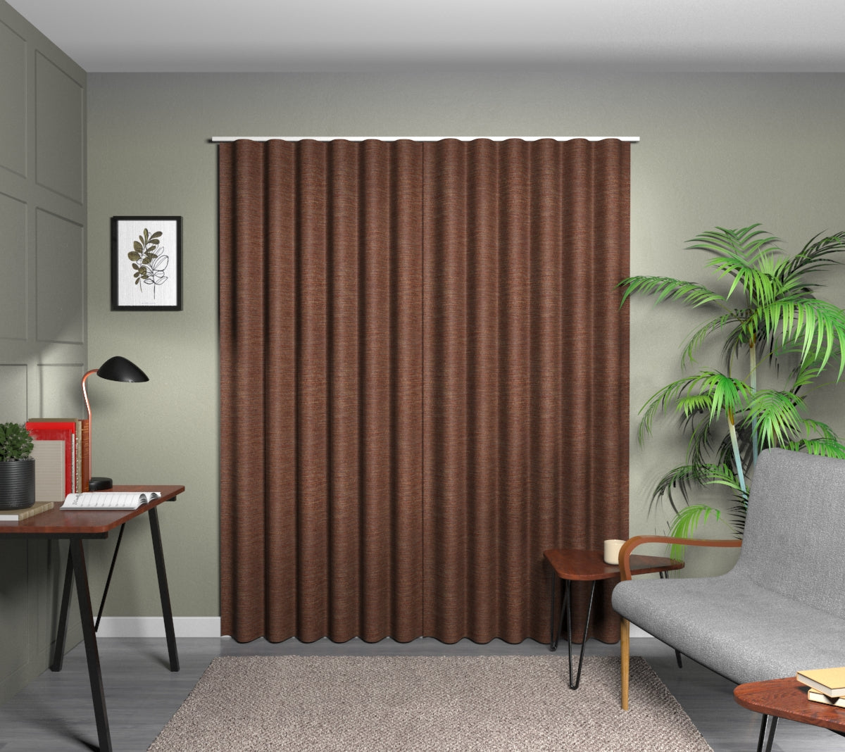Logan Nutmeg Wave Curtain