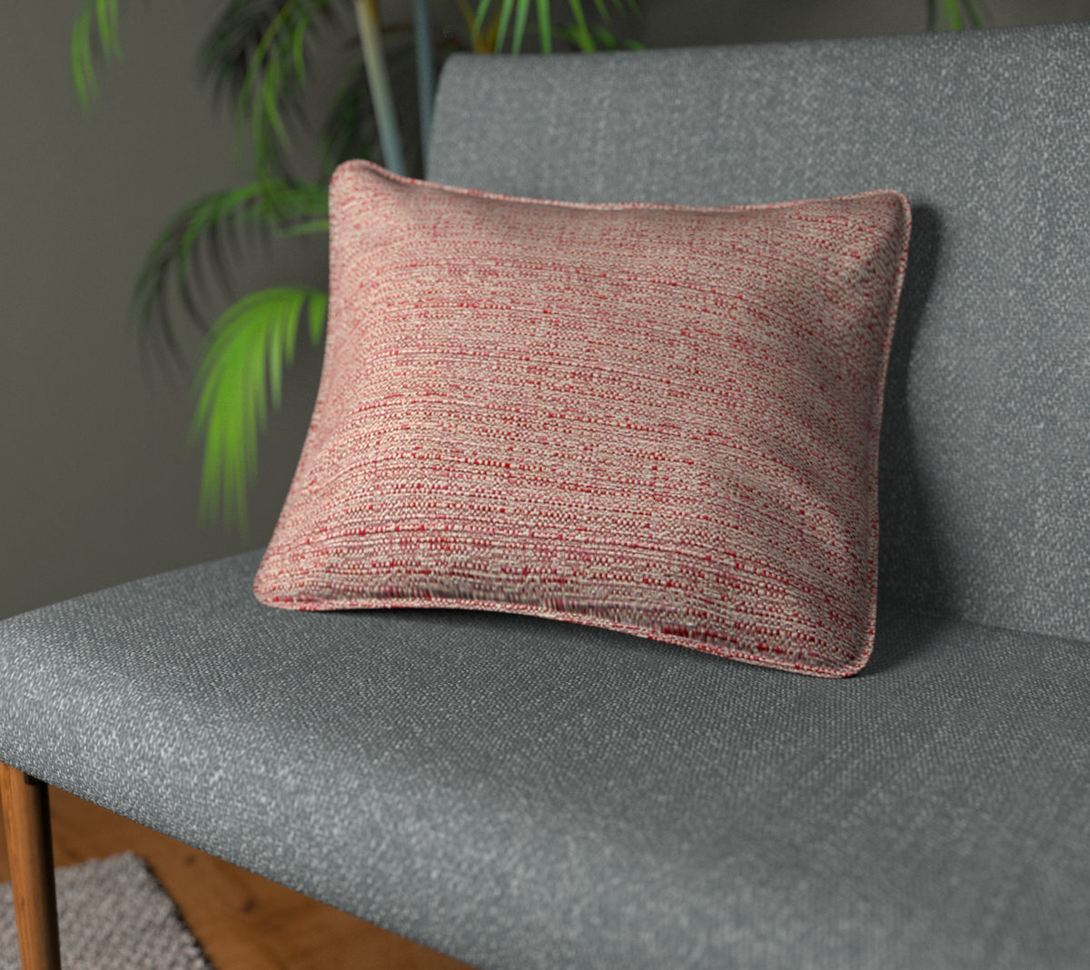 Logan Sangria Piped Cushion