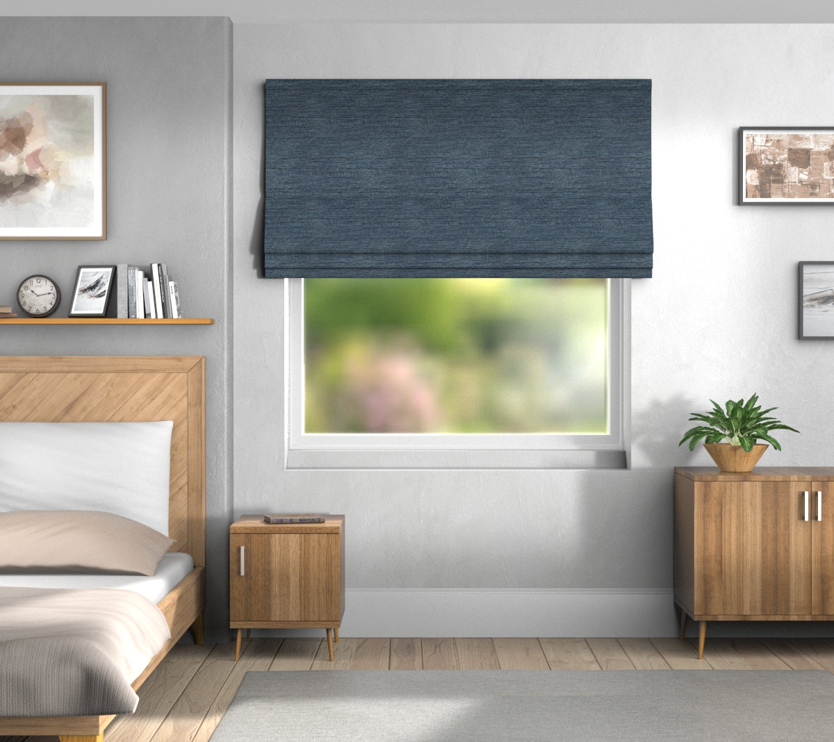 Logan Denim Default Roman Blind