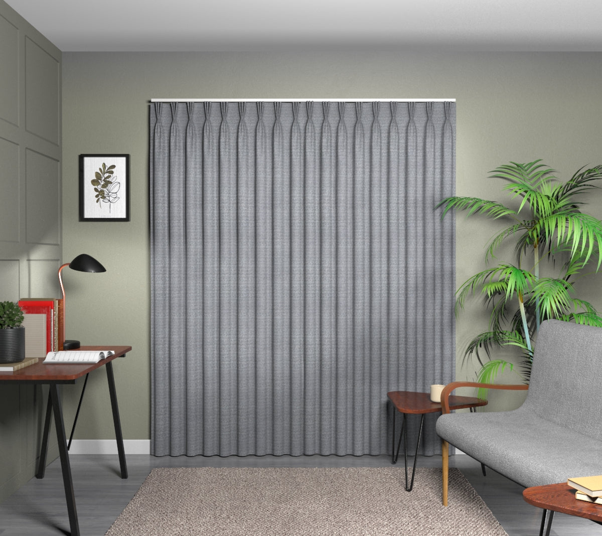 Logan Thunder Triple Pleat Curtain