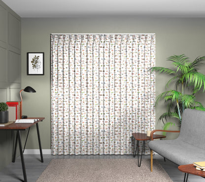 Animal Alphabet Paintbox Triple Pleat Curtain