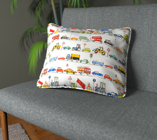 On The Road Paintbox Piped Cushion