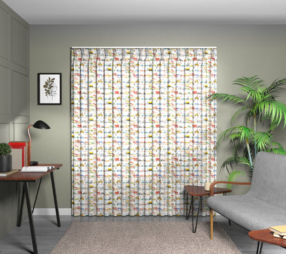 On The Road Paintbox Triple Pleat Curtain