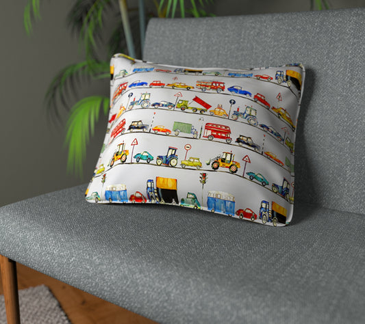 On The Road Tarmac Piped Cushion
