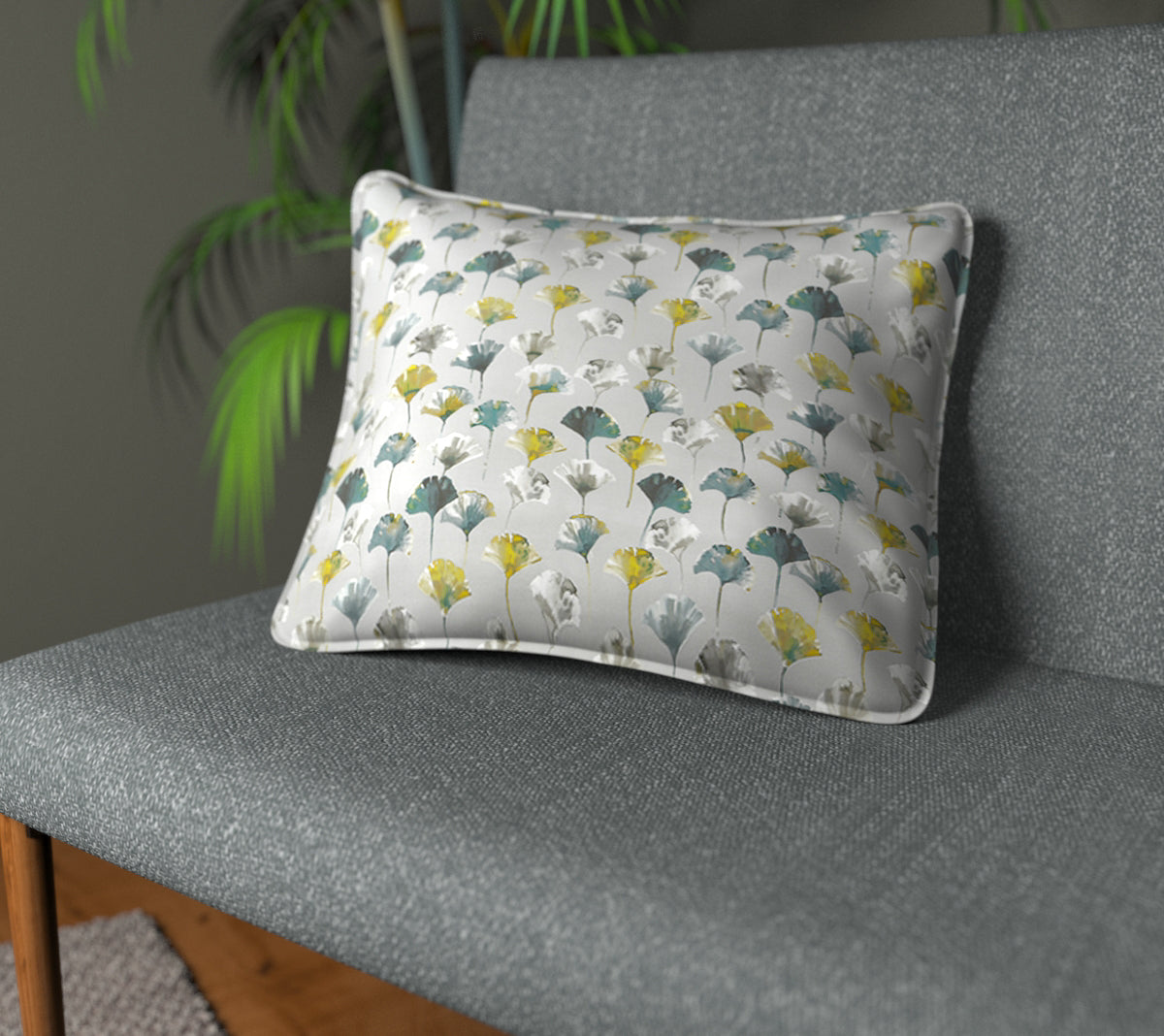 Camarillo Chartreuse Piped Cushion