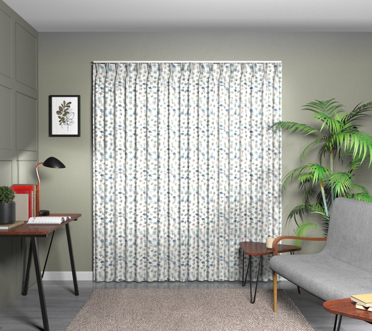 Camarillo Flamingo Triple Pleat Curtain