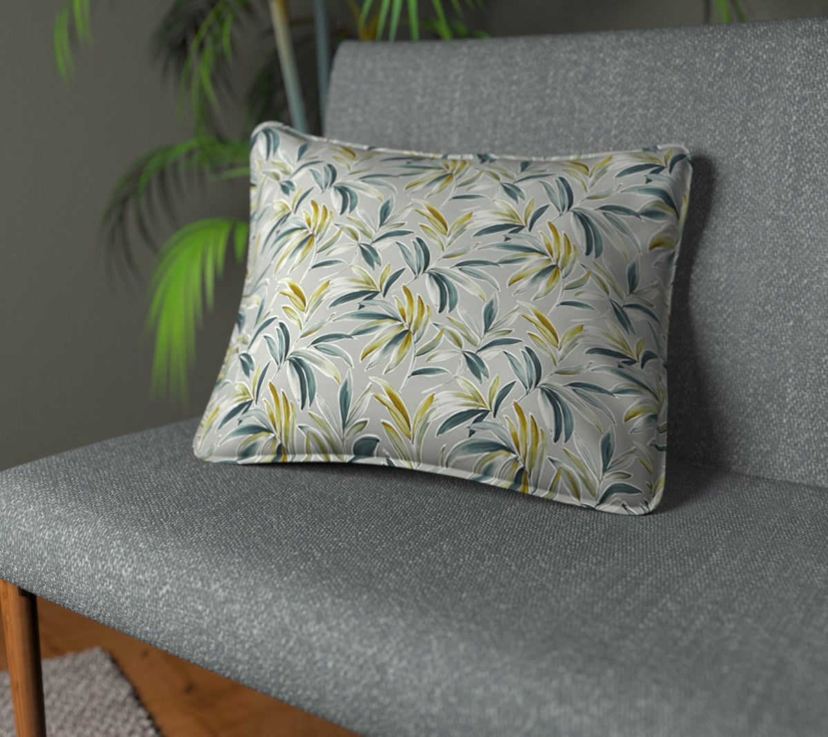 Ventura Chartreuse Piped Cushion