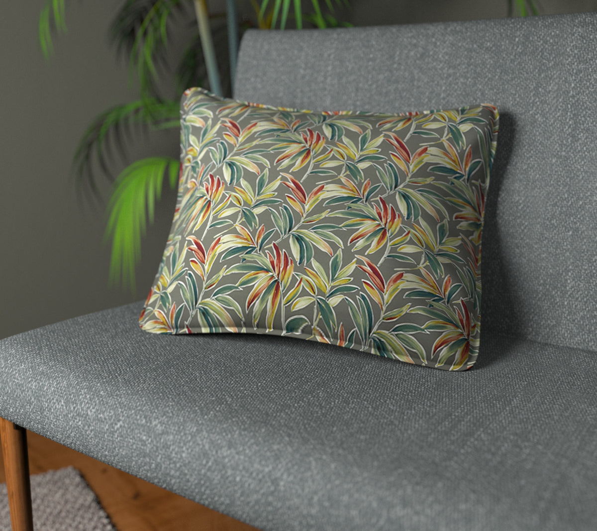 Ventura Jungle Piped Cushion