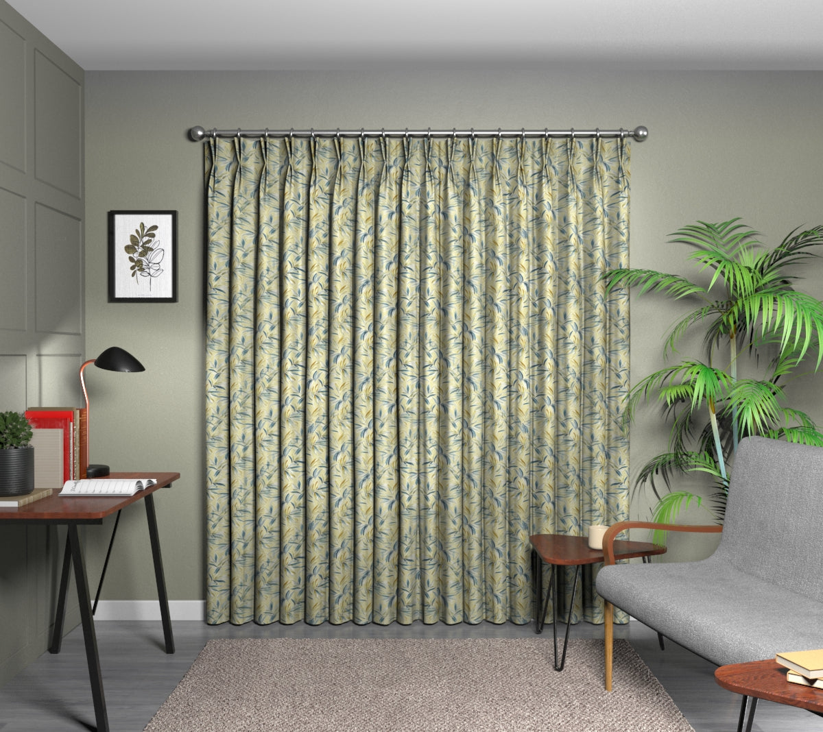 Ventura Mimosa Double Pleat Curtain