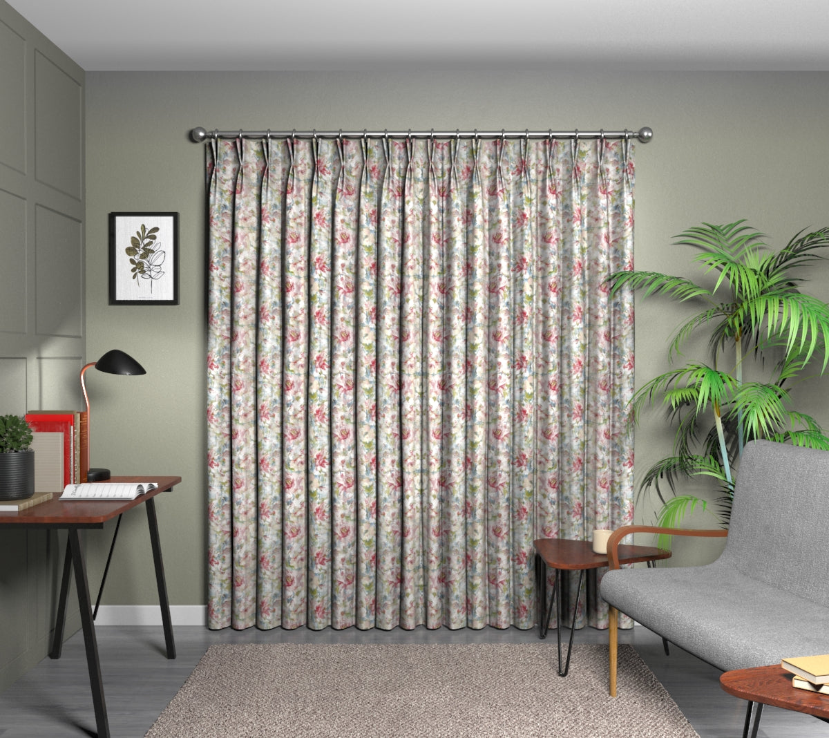 Camile Pastel Double Pleat Curtain