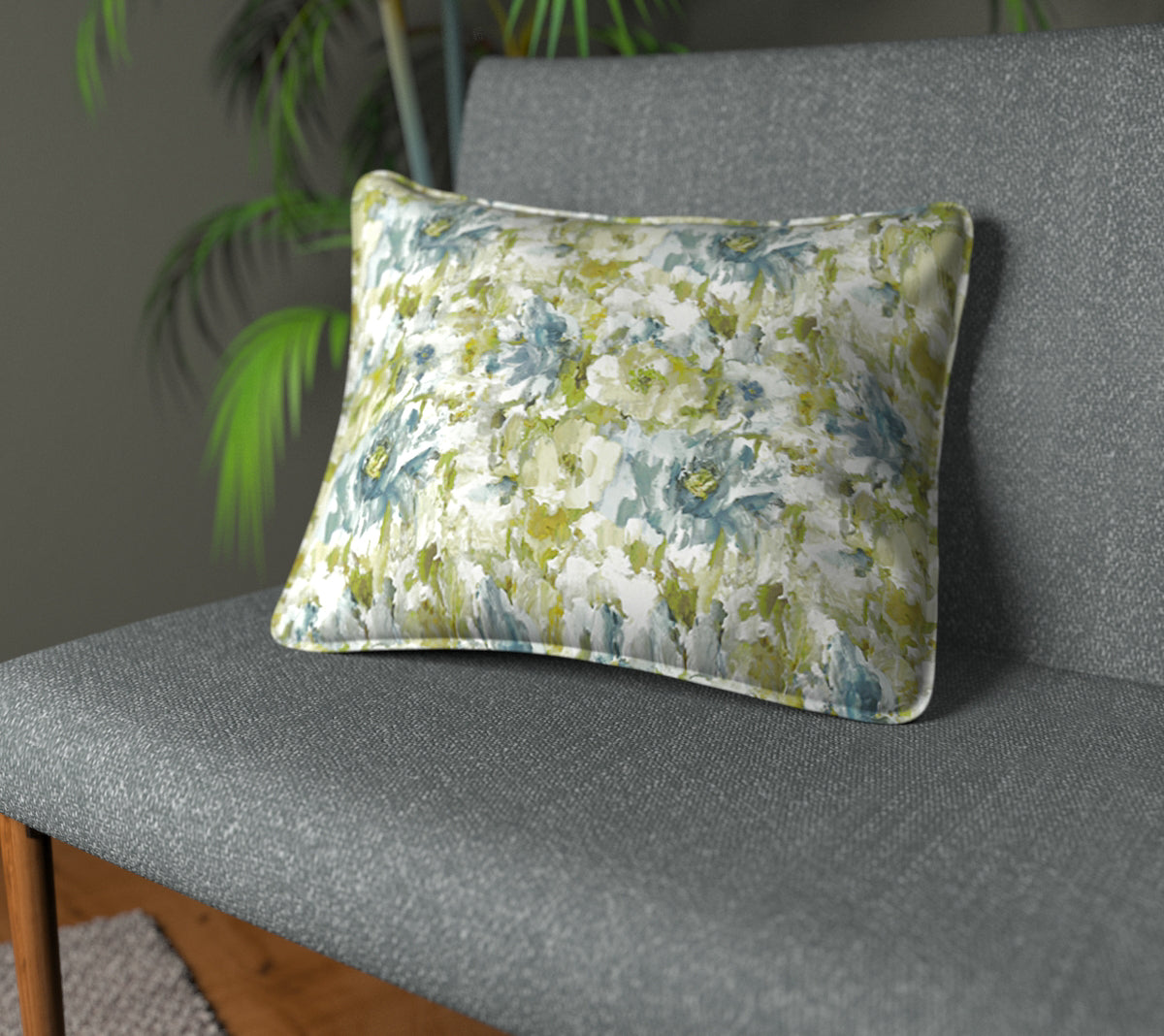 Camile Lagoon Piped Cushion