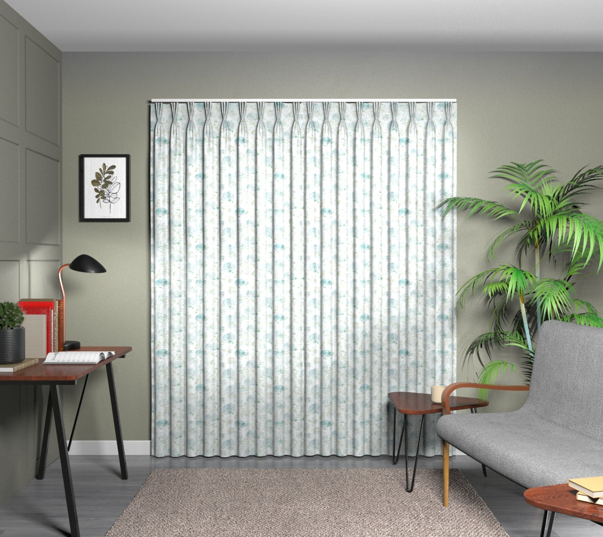 Lila Lichen Triple Pleat Curtain