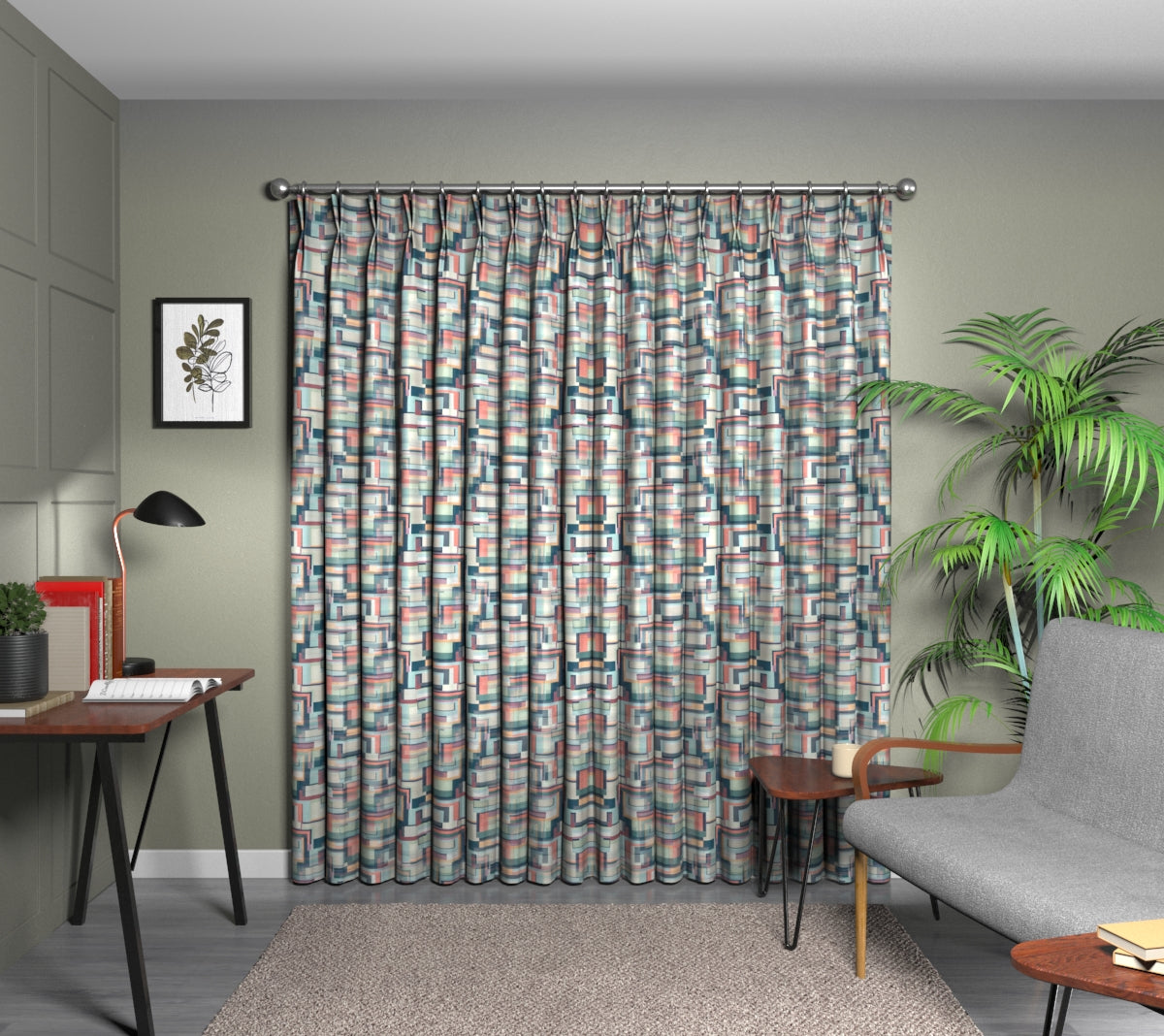 Astaire Sherbet Double Pleat Curtain